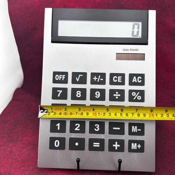 PHILIPPE AMIEL JUMBO DESKTOP CALCULATOR, ELECTRONIC TILT DISPLAY, A4-SIZED - Picture 8 of 11